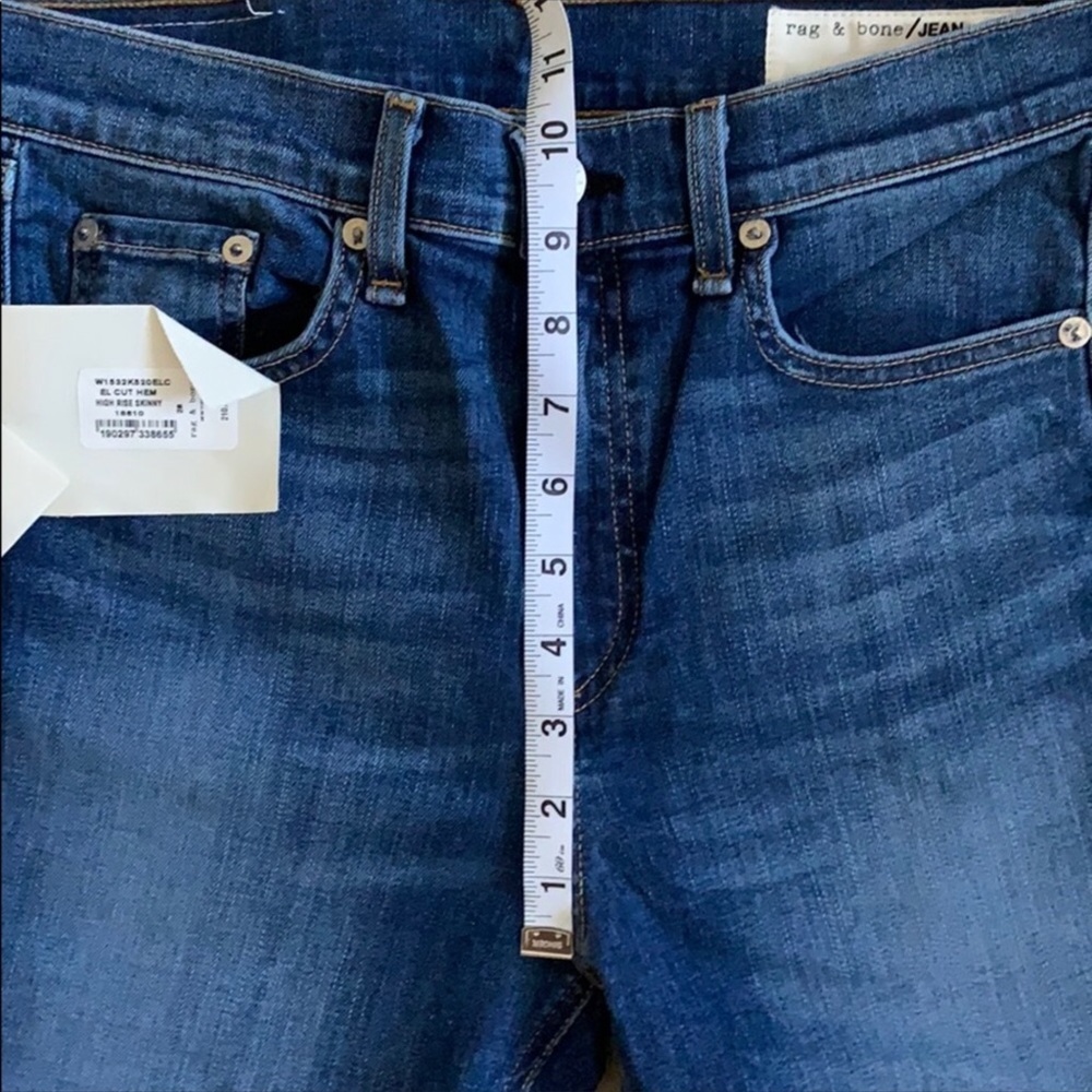 Rag and Bone High Rise Skinny El cut hem Jeans - Picture 9 of 14